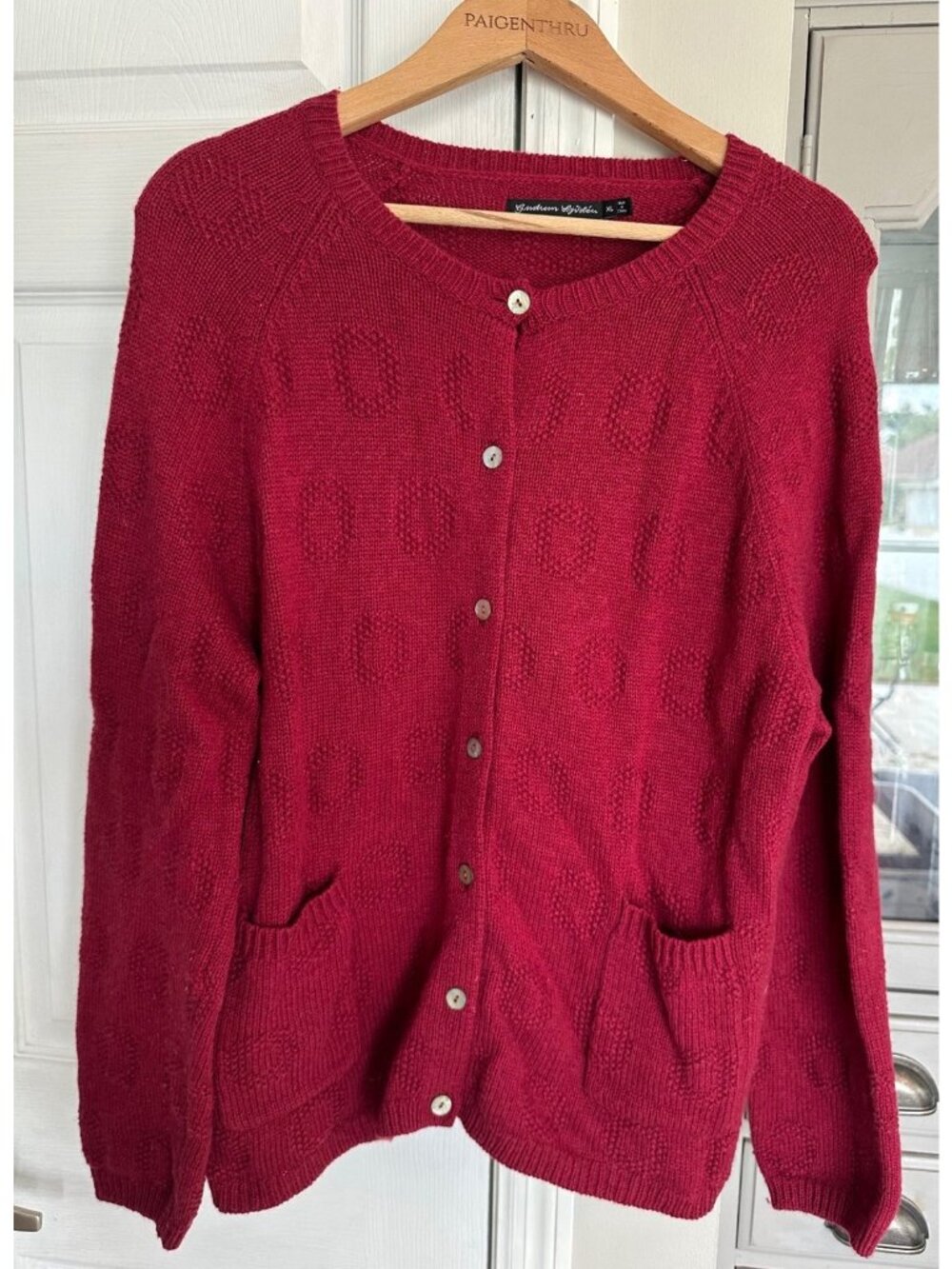 Gudrun Sjödén Women's XL  Mossfire Wool Blend Cardigan Sweater